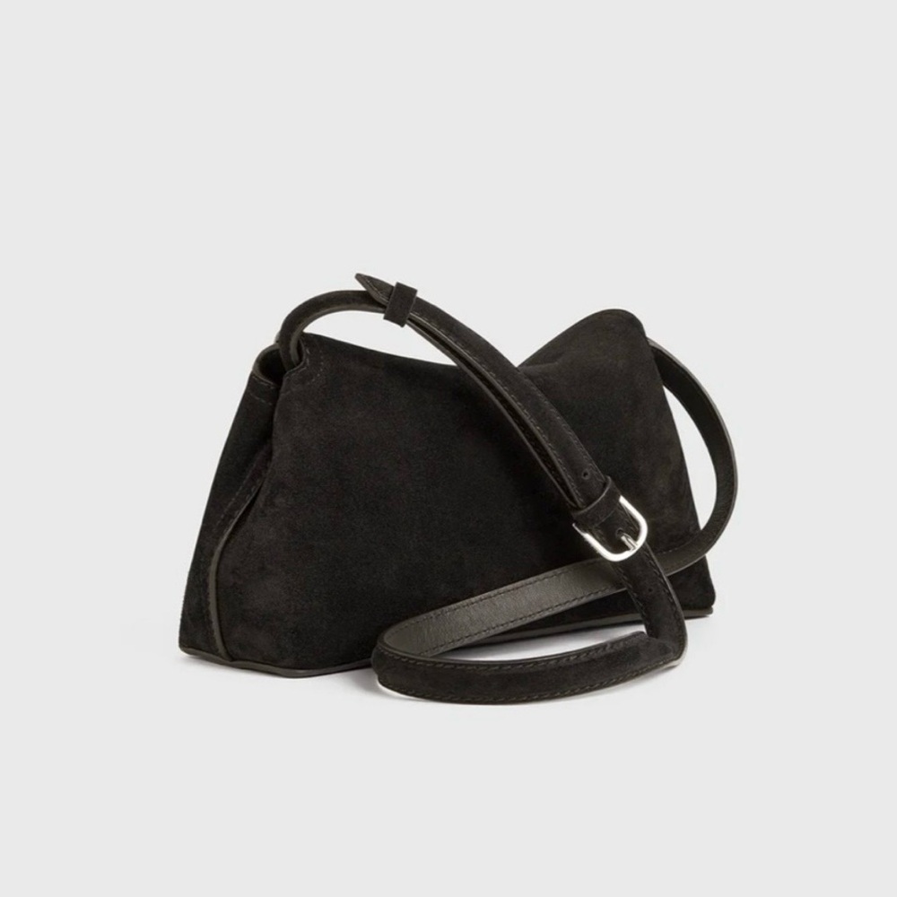 NWT Toteme T-Lock Suede Clutch in Espresso - Picture 13 of 15